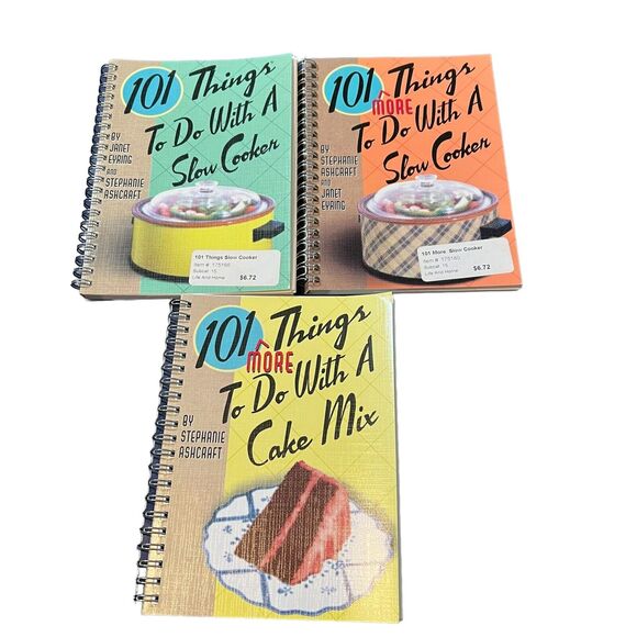 101 Things To Do W/Slow Cooker,More To Do W/Slow Cooker,More W/Cake Mix 3 Books - Picture 1 of 6